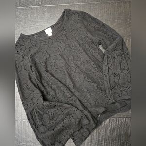 Chico's Lace Bell Sleeve Top